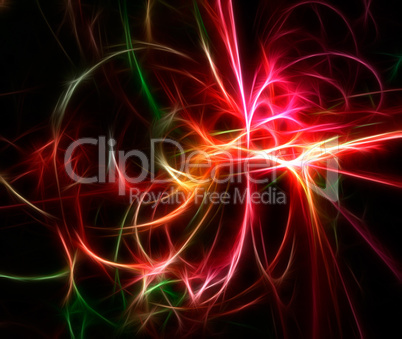 Colored explosion fractal glow