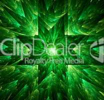 Green star abstract background