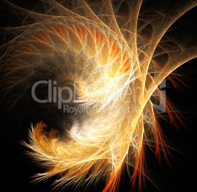 Swirl fiery fractal