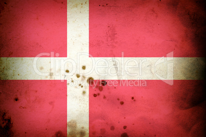 Burned flag of Denmark