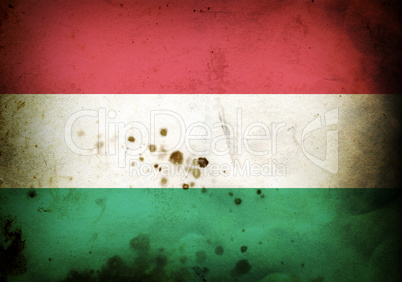 Burned flag of Hungary