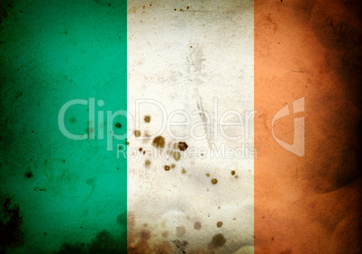 Burned flag of Ireland