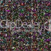 colorful fiber pieces pattern