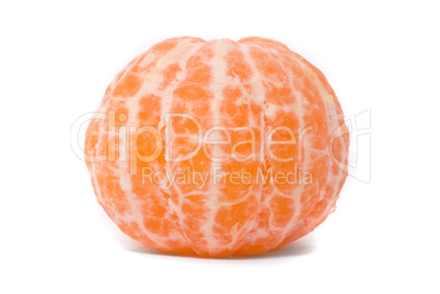 Juicy tangerine on a white background