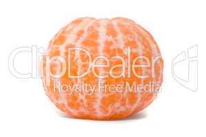 Juicy tangerine on a white background