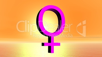 Pink female symbol