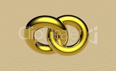 Two rings on brown sand