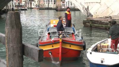 Motorboot in Venedig