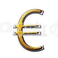 3D currency euro sign
