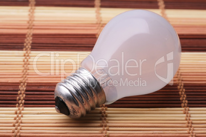 Light bulb with a matte flask