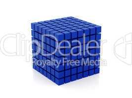 Cube of dark blue colour a set two