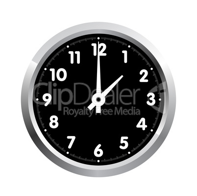 realistic office clock isolated on white background