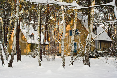 Häuser im Winter, houses in winter