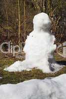 schmelzender Schneemann, melting snowman