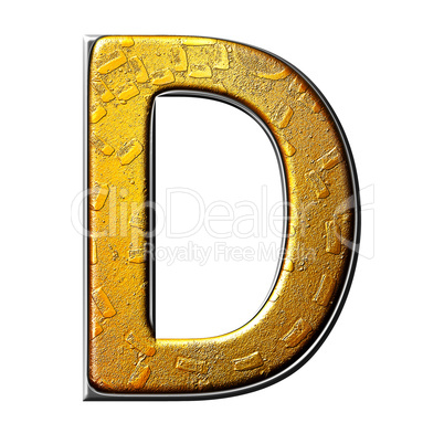 3D metal mixer letter