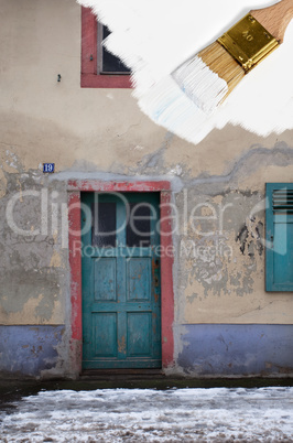 Painting an old house