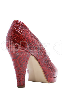 red woman shoe