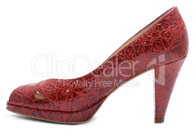 red woman fashionable shoe