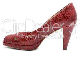 red woman fashionable shoe