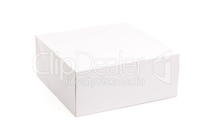 Blank White Box Isolated on White