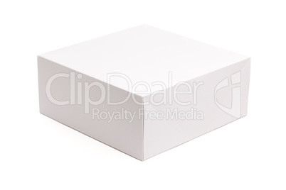 Blank White Box Isolated on White