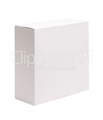 Blank White Box Isolated on White