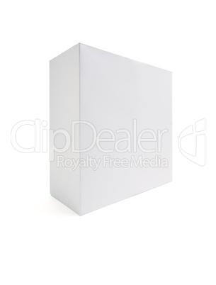 Blank White Box Isolated on White