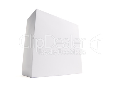 Blank White Box Isolated on White