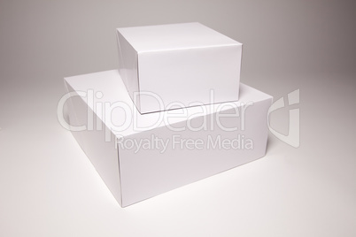 Blank White Box on Grey