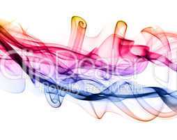 Bright colored smoke abstract shapes