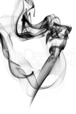 Bright colorful fume abstract shapes over white