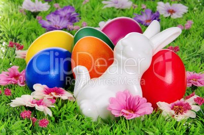 Ostereier auf Blumenwiese - easter eggs on flower meadow 06