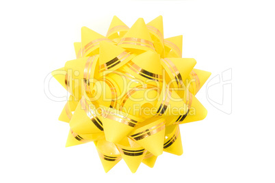 Beautiful yellow holiday ribbon