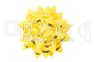 Beautiful yellow holiday ribbon