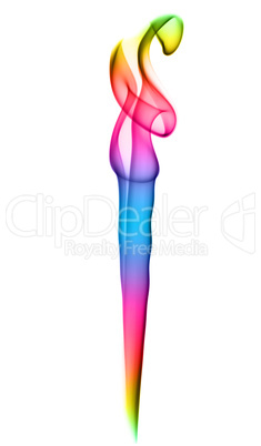 Colorful fume abstract shape