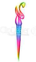 Colorful fume abstract shape