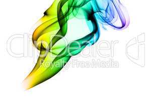 Gradient colored smoke abstract pattern