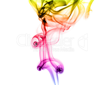 Magic colorful fume abstract shapes