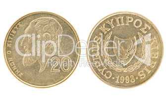 Money of Cyprus - 20 cents