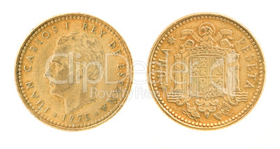Una or 1 peseta - former Spanish money