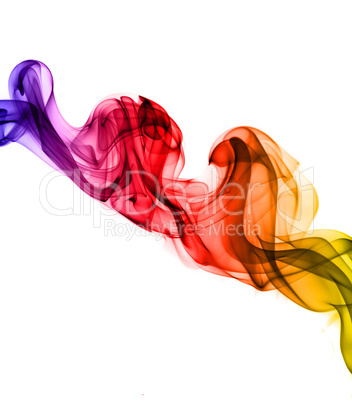 Abstract colored smoke waves