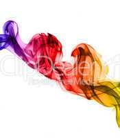 Abstract colored smoke waves