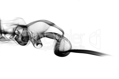 Abstract Fume black curves on the white