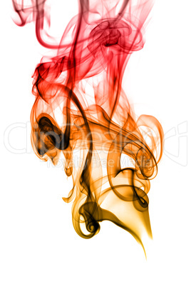Abstract smoke curves on white