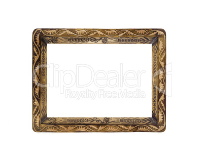 Antique horizontal wooden Frame for picture or portrait