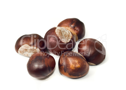 Autumn yield - Pile of chestnuts