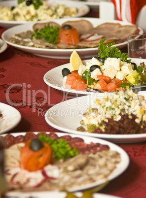 Banquet in the restaurant