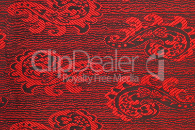 Beautiful fabric with red and black pattern