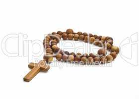 Beautiful Wooden beads isolated over white