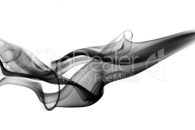 Black fume curves on white